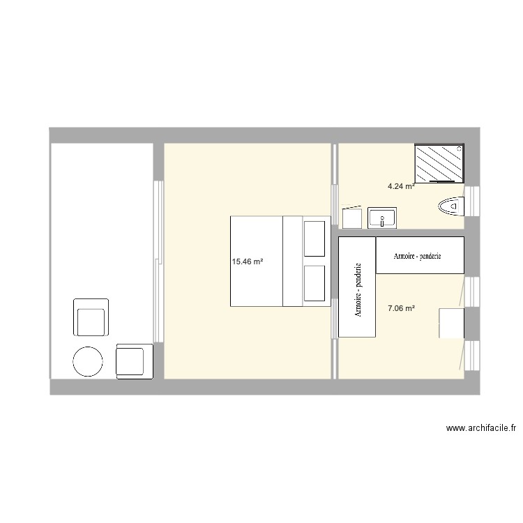 plan extension au dessus du garage . Plan de 0 pièce et 0 m2