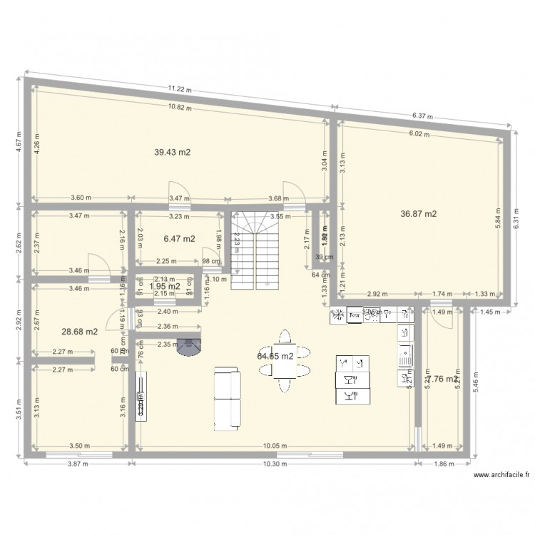 sans escalier. Plan de 0 pièce et 0 m2