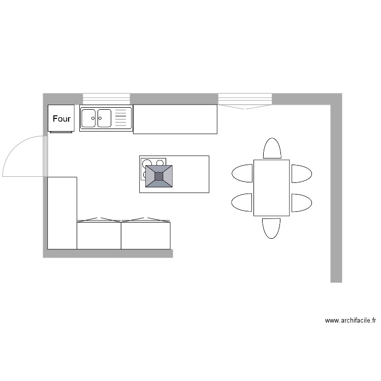 cuisine Elode. Plan de 0 pièce et 0 m2