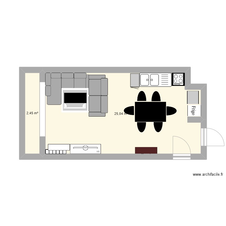 Appartement T2. Plan de 0 pièce et 0 m2