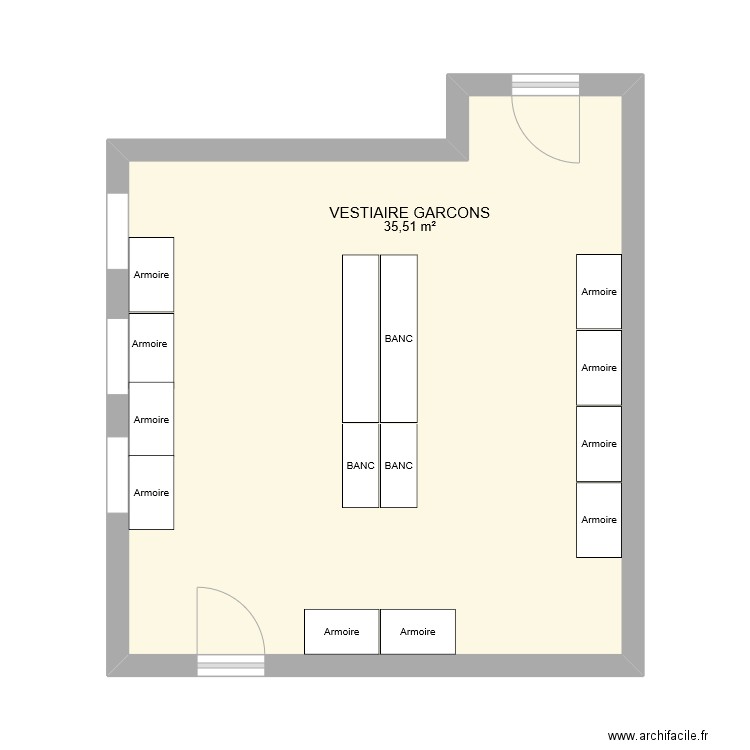 VESTIAIRES G. Plan de 0 pièce et 0 m2