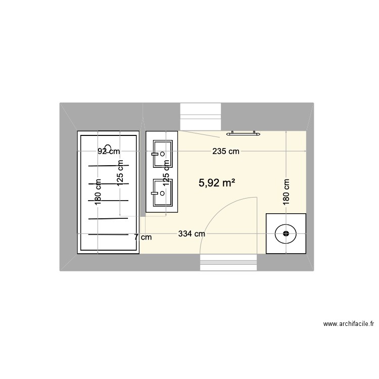 SDB. Plan de 0 pièce et 0 m2