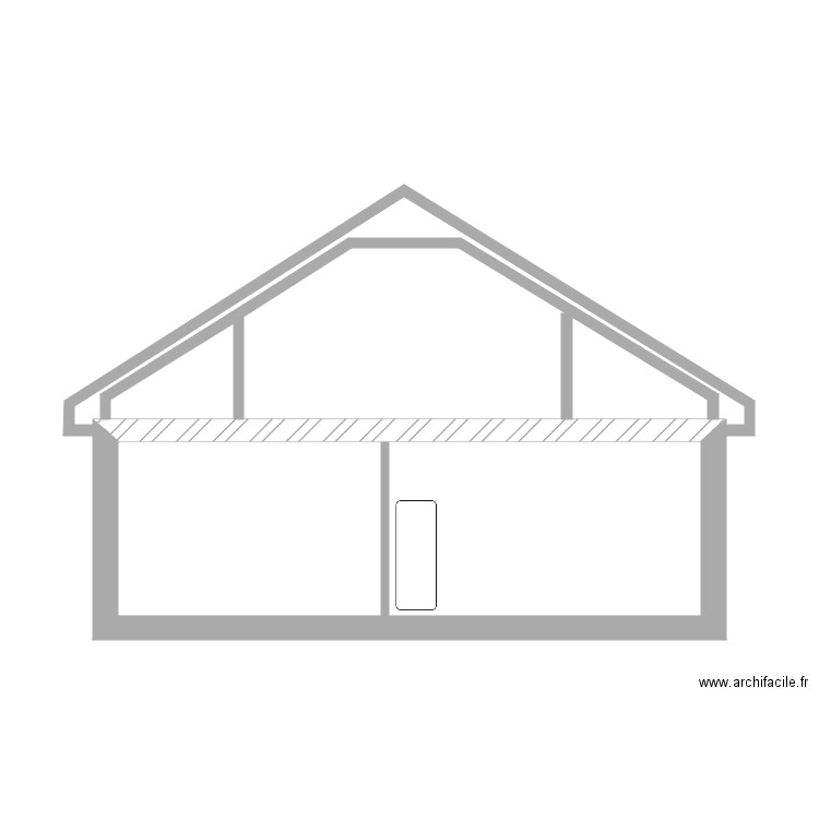 plan coupe combles. Plan de 0 pièce et 0 m2