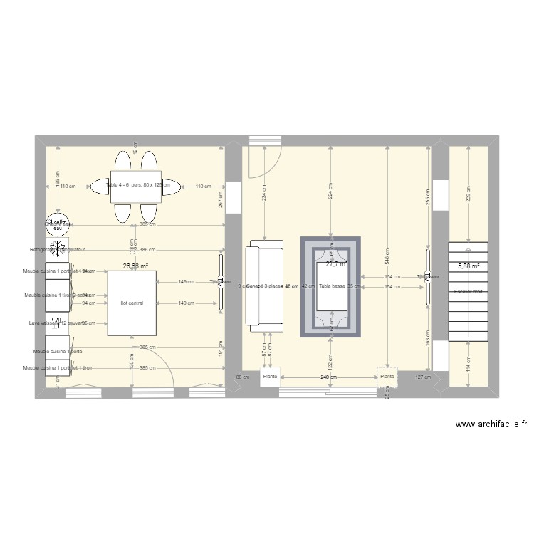 RdC X. Plan de 0 pièce et 0 m2