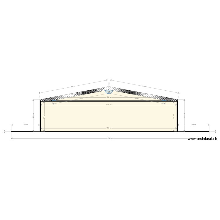 coupe. Plan de 0 pièce et 0 m2