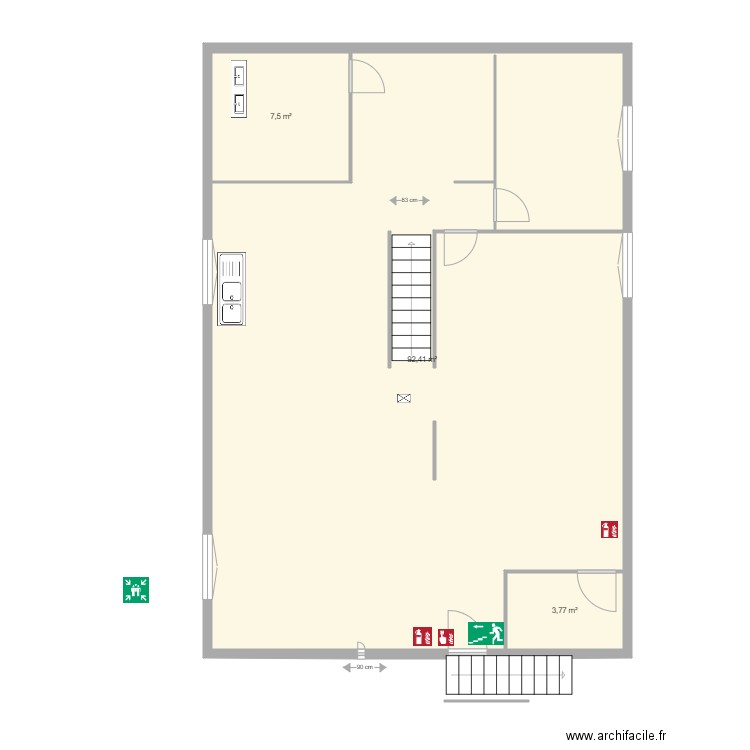 plan 23 rez de jardin. Plan de 0 pièce et 0 m2