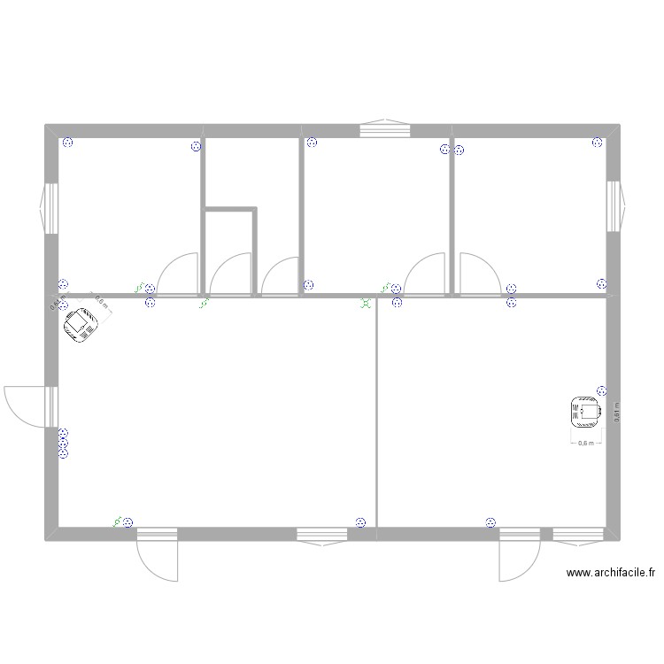 Beyssenac. Plan de 7 pièces et 81 m2