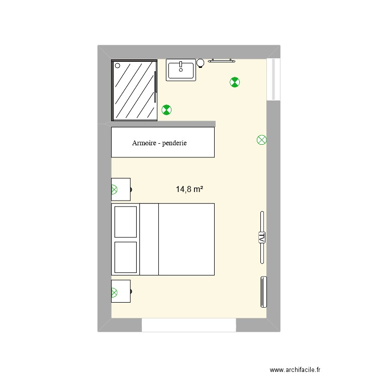 garage Charle. Plan de 1 pièce et 15 m2