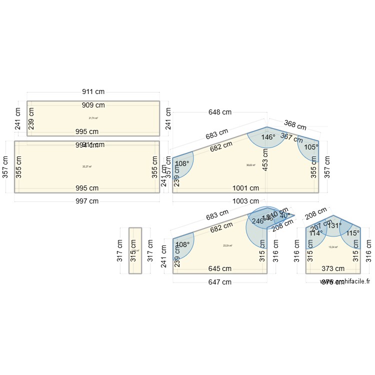 Cheguillaume 1. Plan de 6 pièces et 133 m2