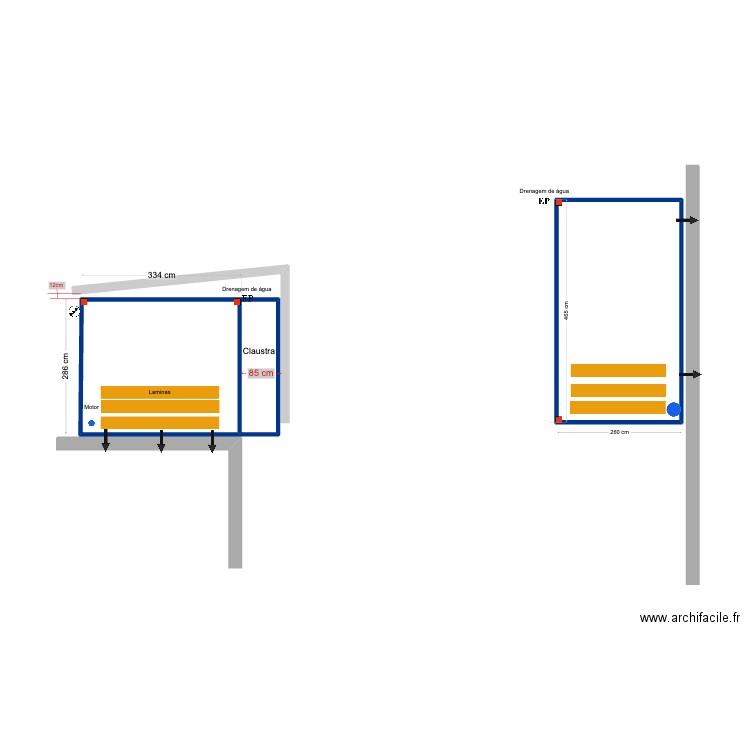 TOI diana lagos V2. Plan de 3 pièces et 23 m2