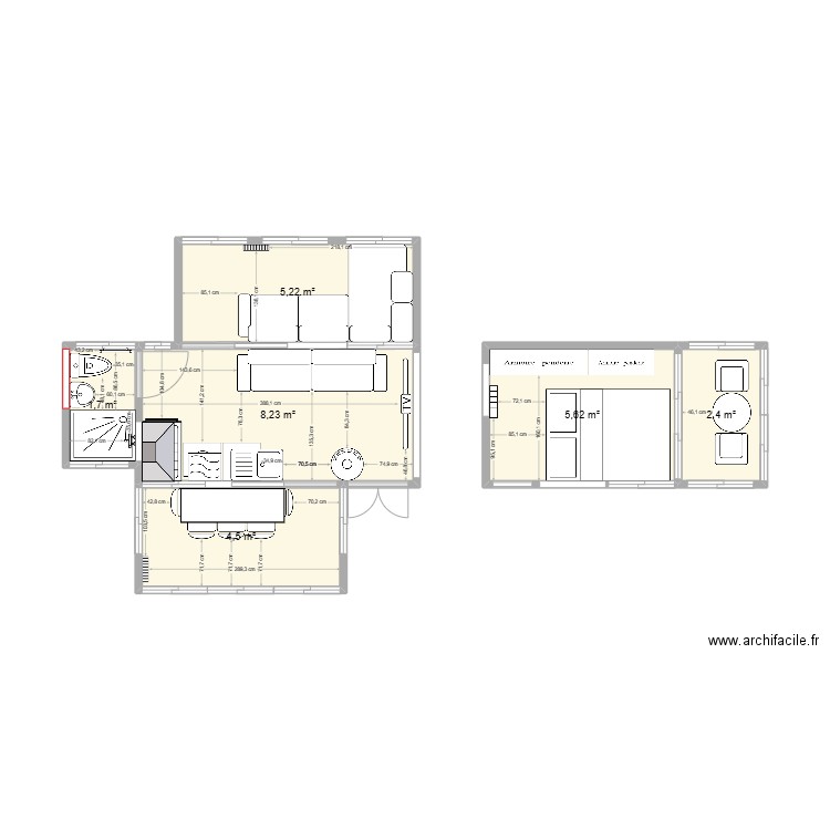 tinyhouss1. Plan de 6 pièces et 28 m2