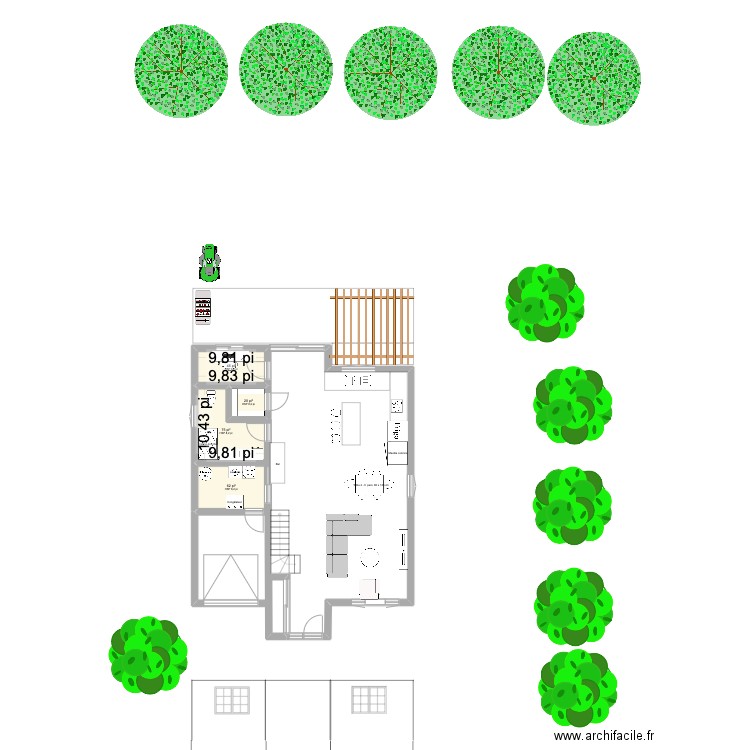 Sherrington2. Plan de 9 pièces et 59 m2