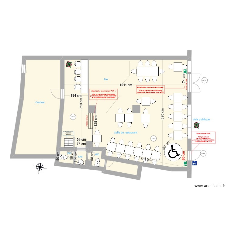 Chez Franklin Ap travaux. Plan de 3 pièces et 112 m2