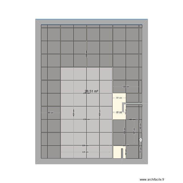 Garage. Plan de 1 pièce et 29 m2