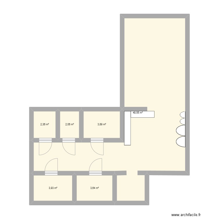 Plan maison chavanne. Plan de 6 pièces et 65 m2