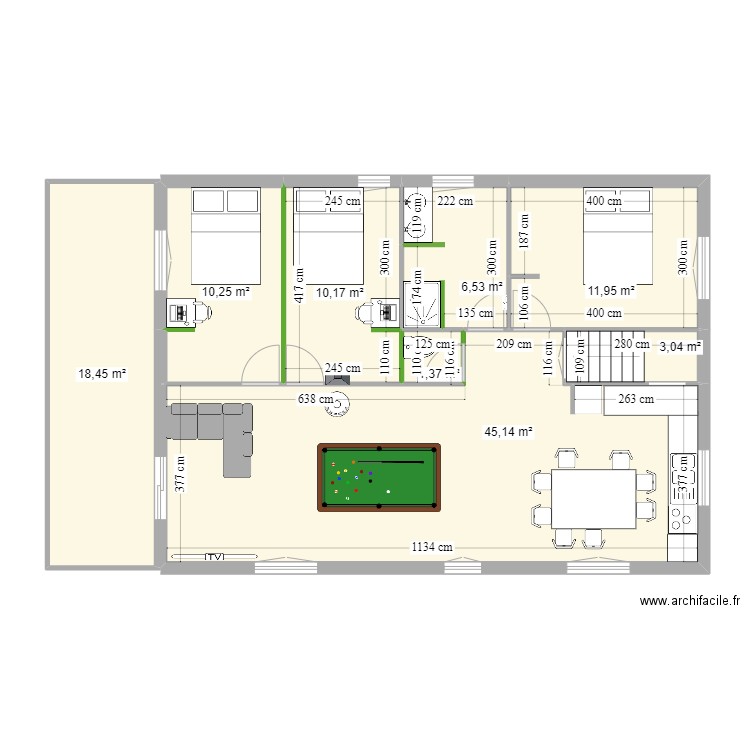 ST MARTIN D AOUT B. Plan de 8 pièces et 107 m2