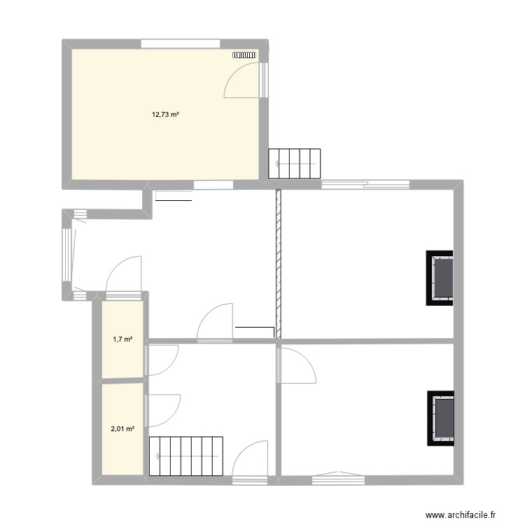 ideal. Plan de 3 pièces et 16 m2