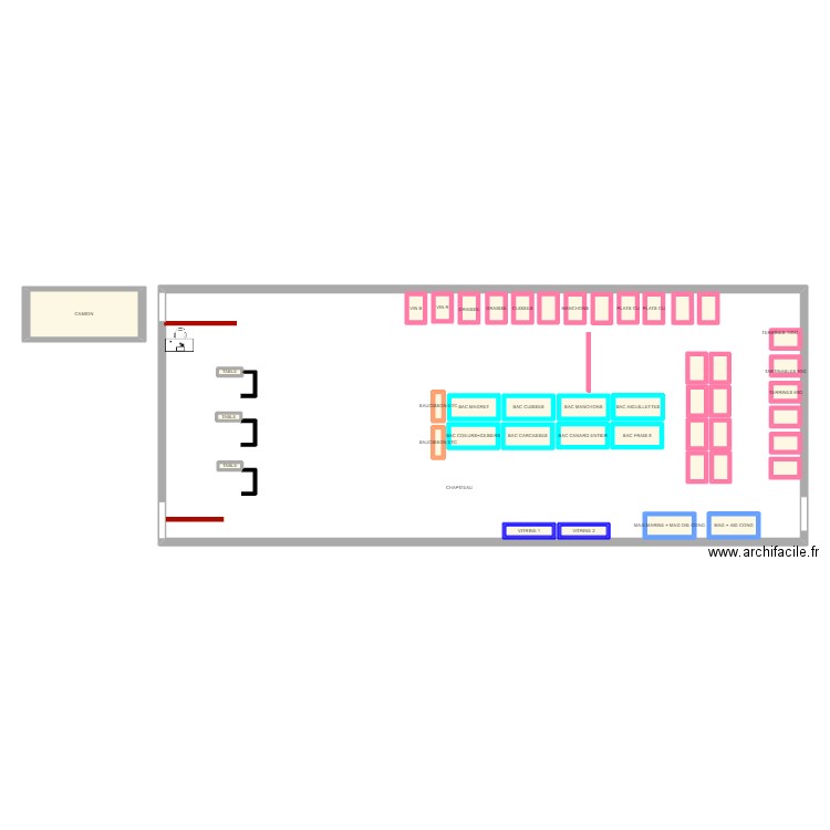 plan chap. Plan de 45 pièces et 273 m2