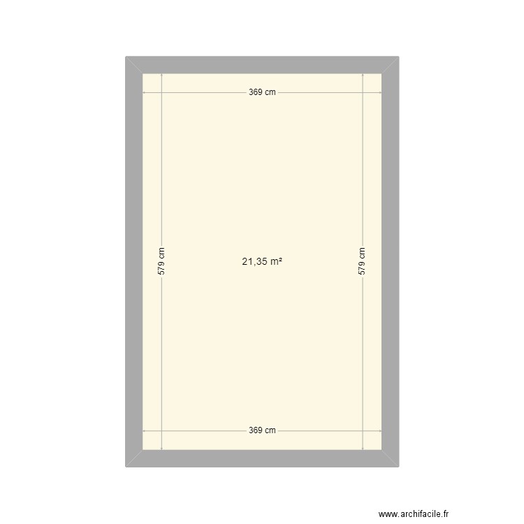 bureau 110. Plan de 1 pièce et 21 m2