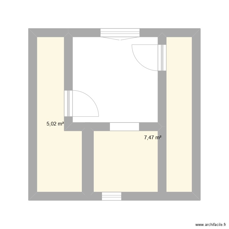 SOUS SOL 1. Plan de 2 pièces et 12 m2