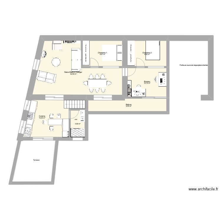 guerilleros v6 sans extenssion. Plan de 10 pièces et 162 m2