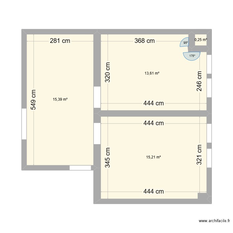 FIRST. Plan de 3 pièces et 47 m2