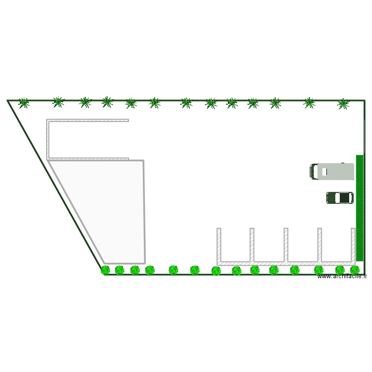 platforme . Plan de 2 pièces et 1089 m2