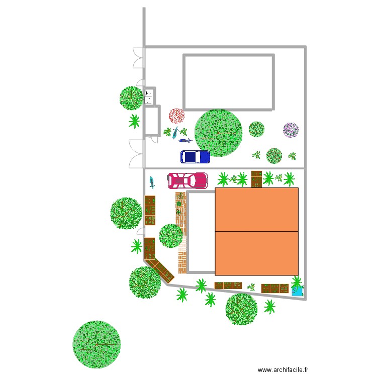 Saaba toit. Plan de 5 pièces et 325 m2