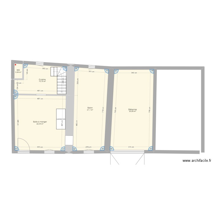 maison verthemex. Plan de 5 pièces et 81 m2