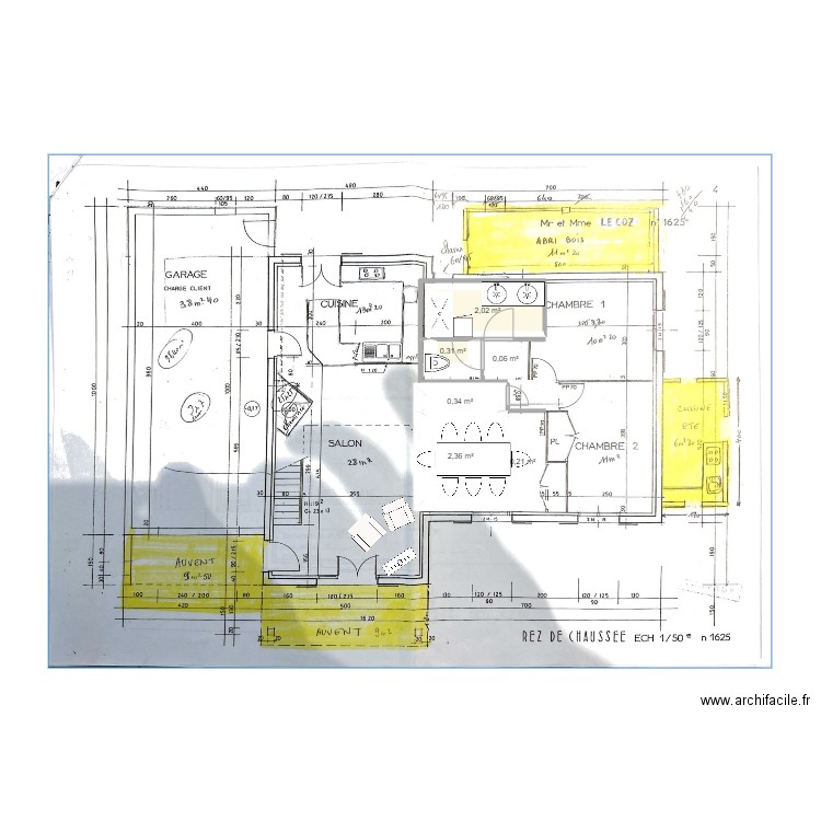 Projet travaux 040924. Plan de 6 pièces et 5 m2