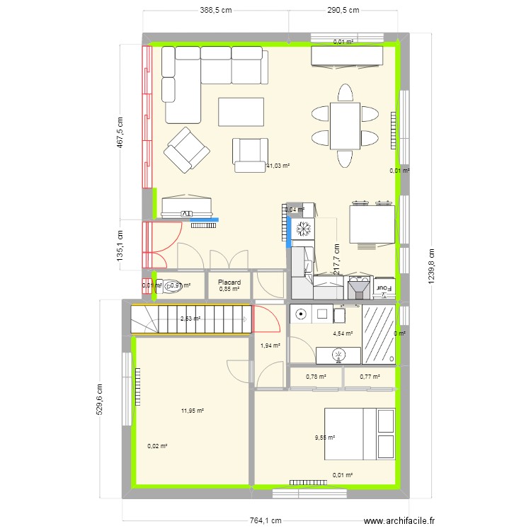 Maison du Tréport - Projet Rénov. Plain-Pied. Plan de 24 pièces et 155 m2