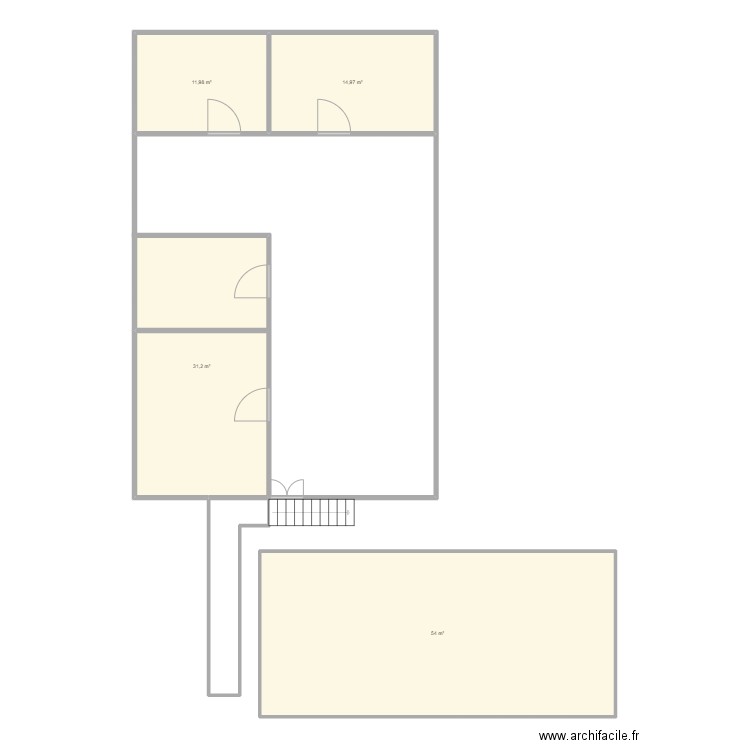 handi. Plan de 4 pièces et 112 m2