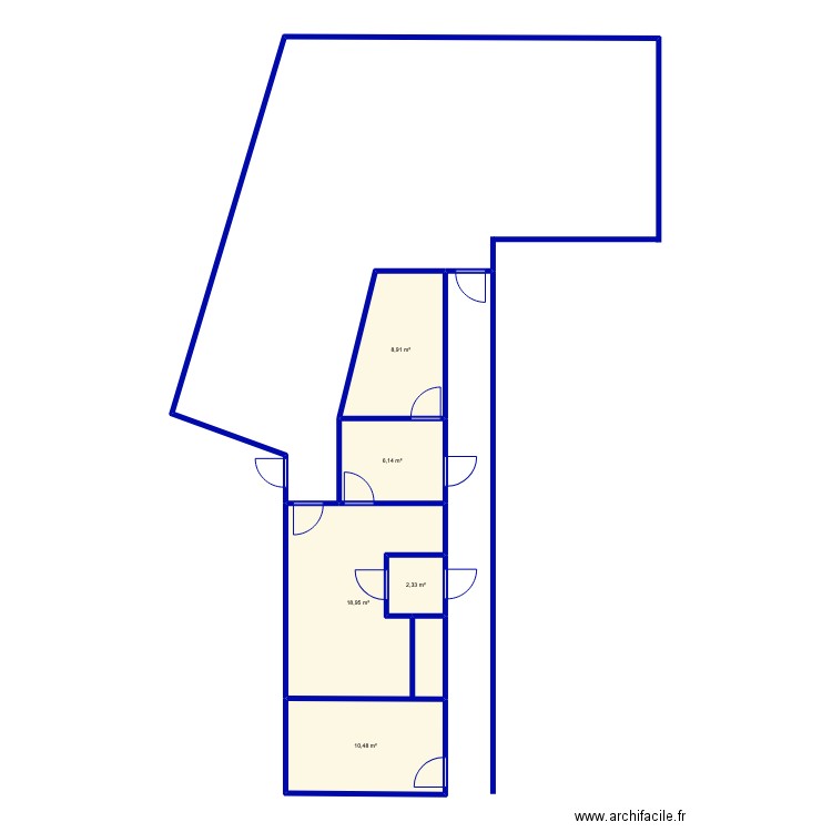 plan client. Plan de 5 pièces et 47 m2