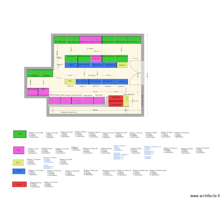 Entrepot 20241028. Plan de 1 pièce et 50 m2