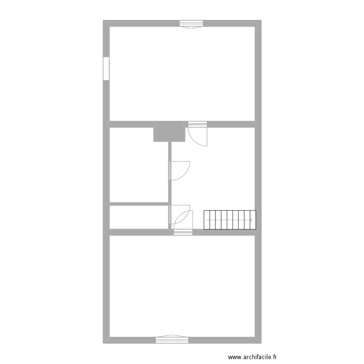 plan 2d étage. Plan de 4 pièces et 78 m2