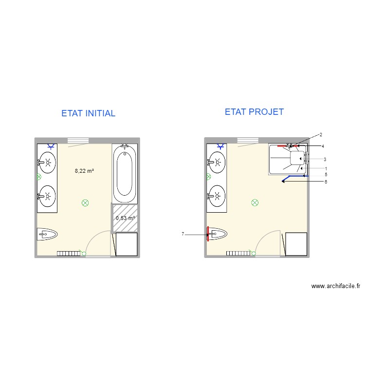 WANTIER. Plan de 3 pièces et 18 m2