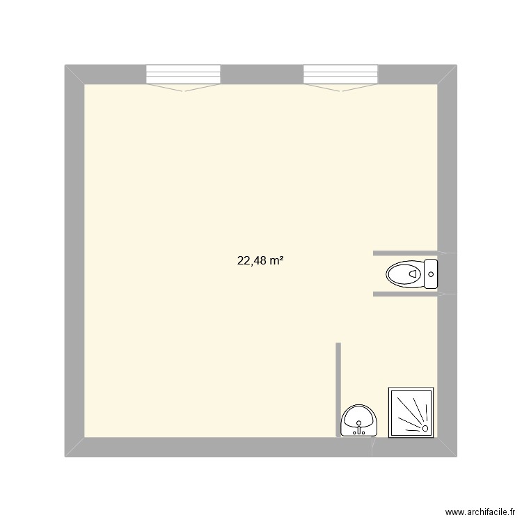 maison . Plan de 1 pièce et 22 m2