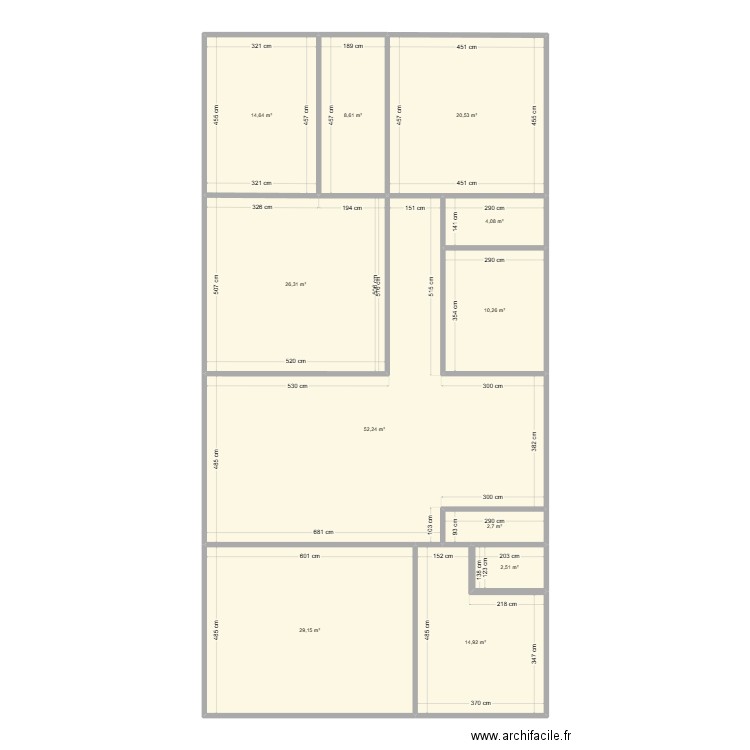 MOD PLANO CASA. Plan de 11 pièces et 186 m2