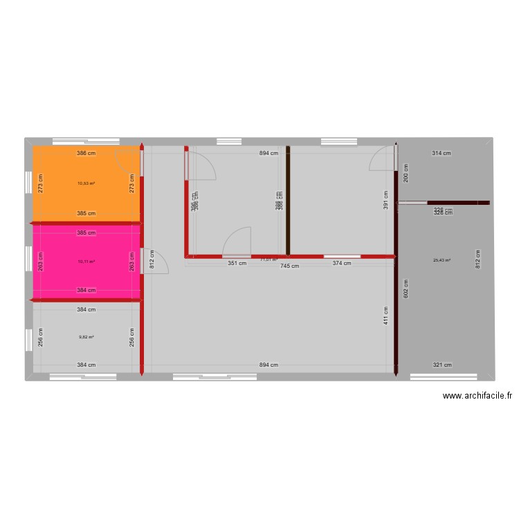 new house. Plan de 5 pièces et 127 m2