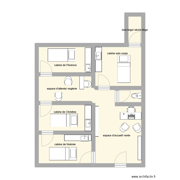 broceliande. Plan de 8 pièces et 52 m2