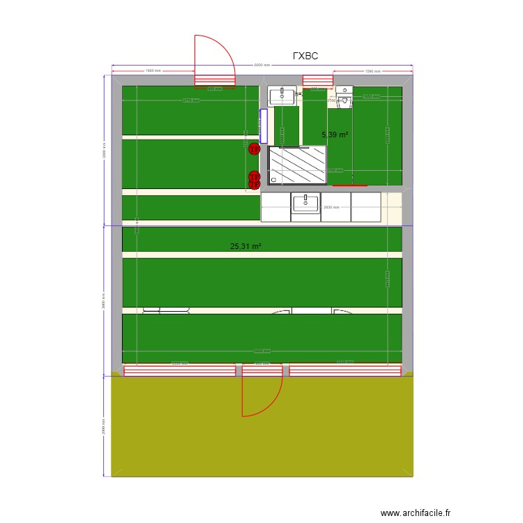 A-frame Яншино. Plan de 7 pièces et 71 m2