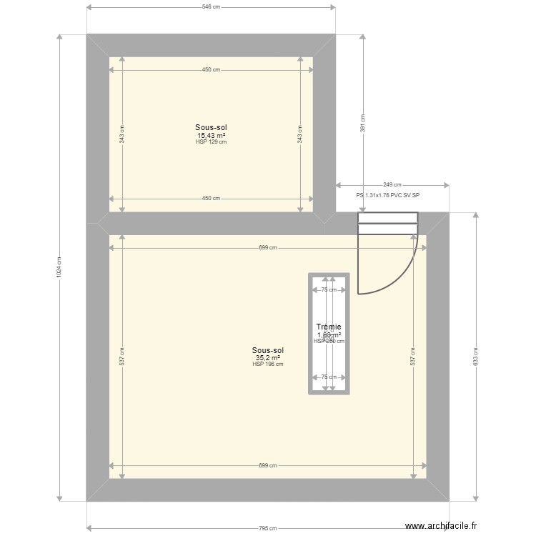 ML24012417. Plan de 19 pièces et 197 m2