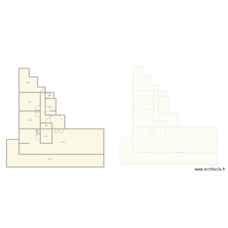 Castelnau. Plan de 11 pièces et 130 m2