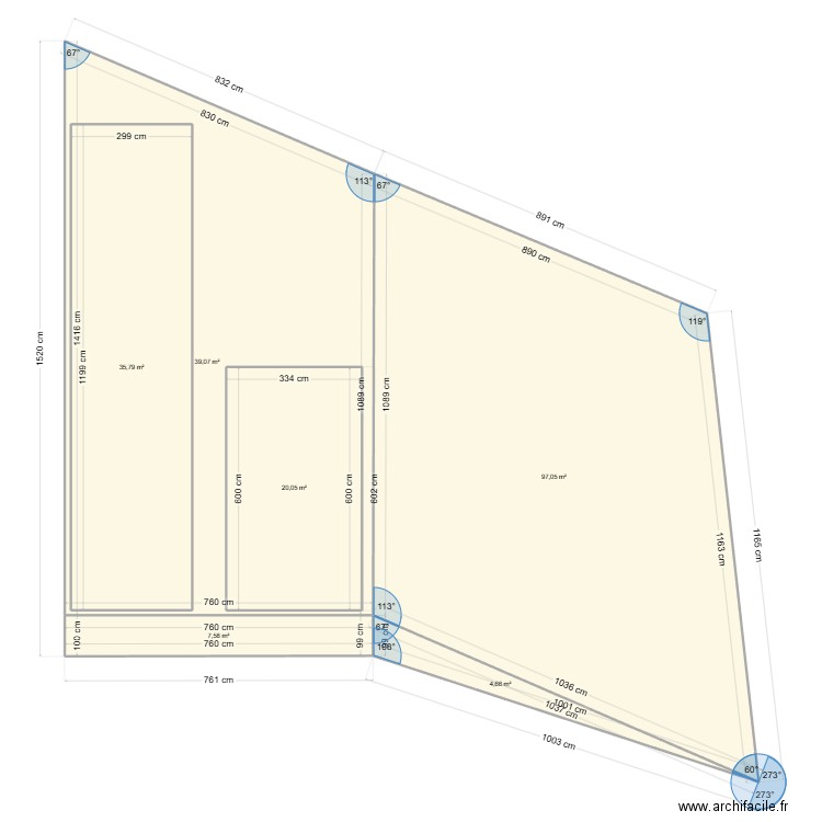 jardin noire terre 3. Plan de 5 pièces et 225 m2