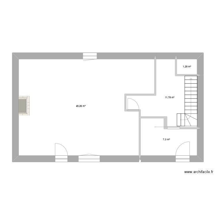 Maison Sens . Plan de 4 pièces et 70 m2