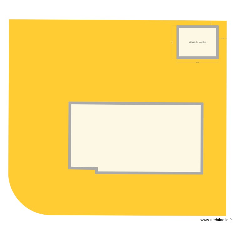 abris de jardin thorigné. Plan de 2 pièces et 141 m2