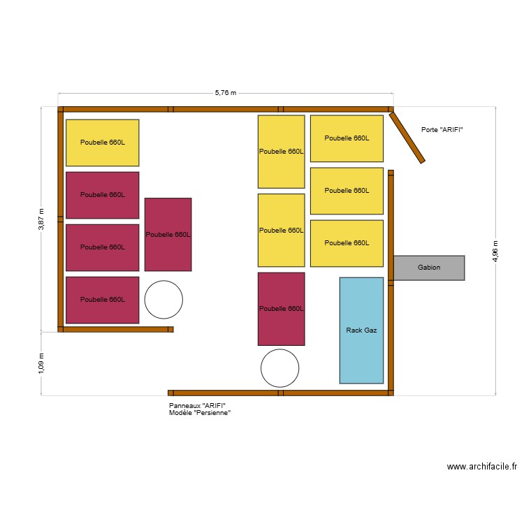 Local Poubelle V3 (ARIFI). Plan de 0 pièce et 0 m2