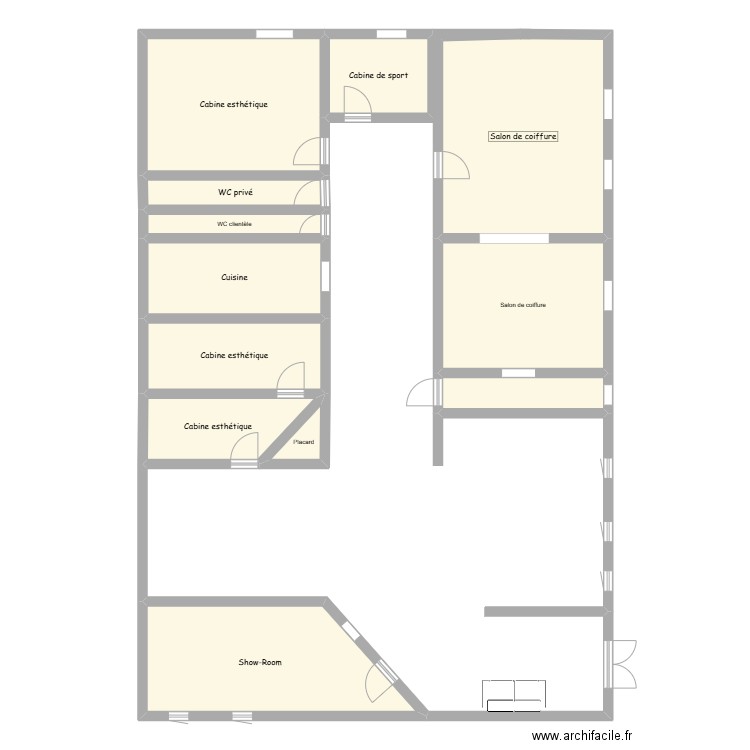 Institut . Plan de 12 pièces et 133 m2