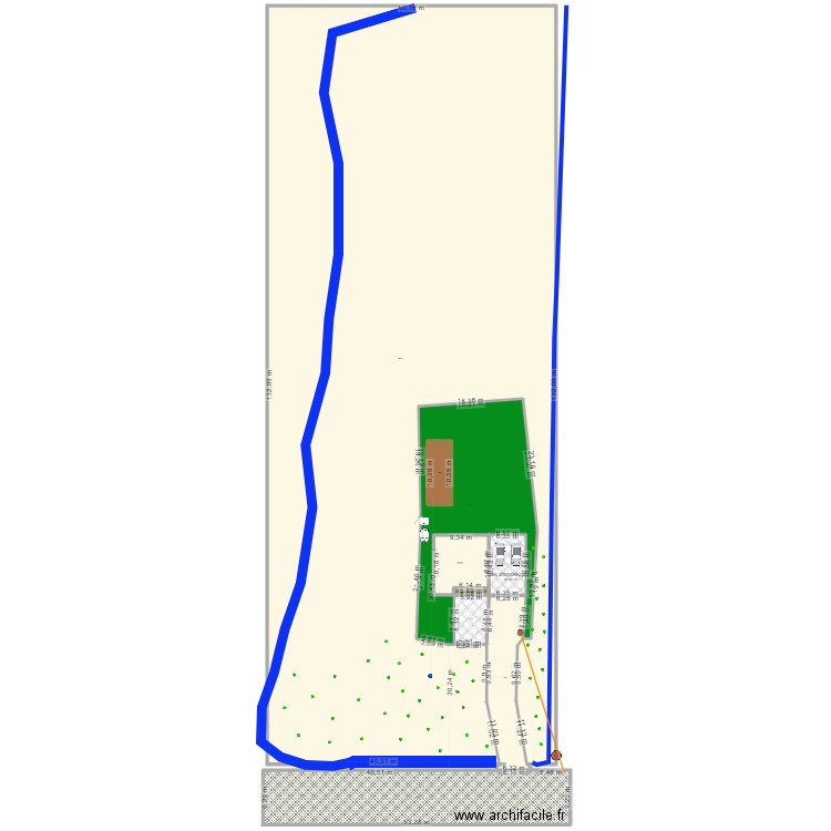 Plan Terrain. Plan de 9 pièces et 2948 m2