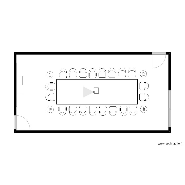 Test. Plan de 1 pièce et 50 m2